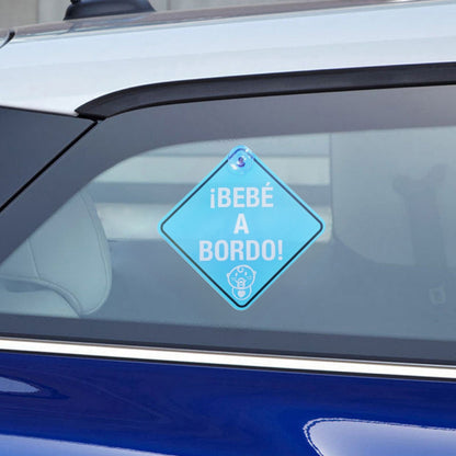 Letrero Bebé A Bordo Señal Con Ventosa Auto Seguridad /ryc