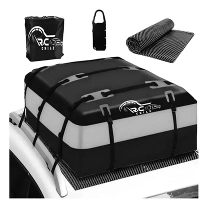 Bolso Porta Equipaje 425lts + Afombrilla Impermeable Candado Negro Gris 425lts