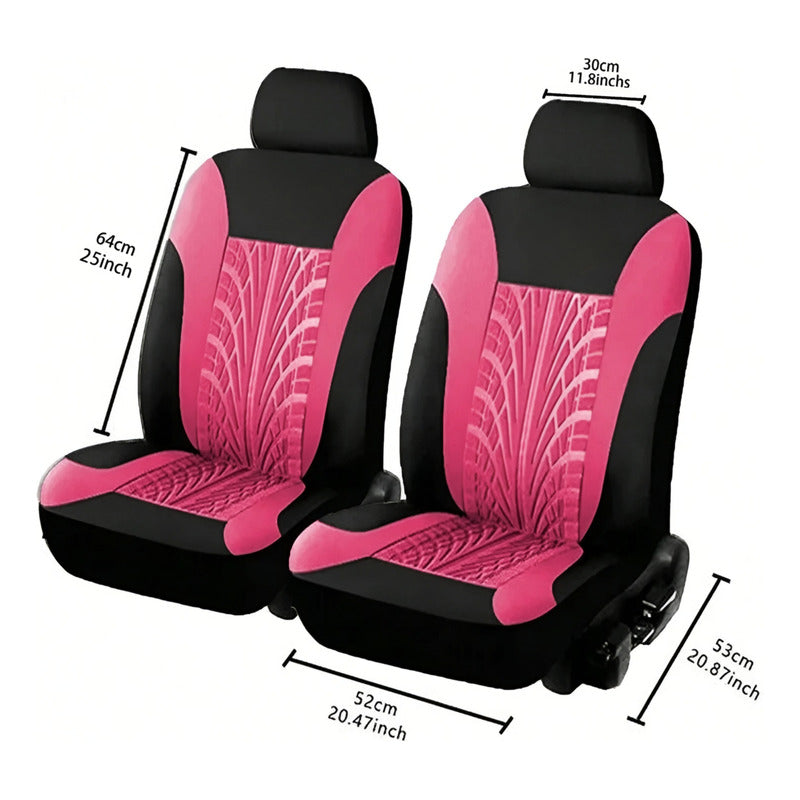 Funda Cubre Asiento Auto Rosado Universal 9pieza Rosa Diseño