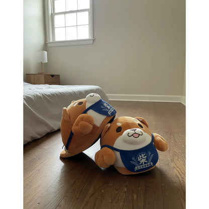 Pantuflas Acolchada Abierta Anime Chuken Mochi Shiba T36-41 Multicolor Chuken Mochi Shiba Inu Único 36-41