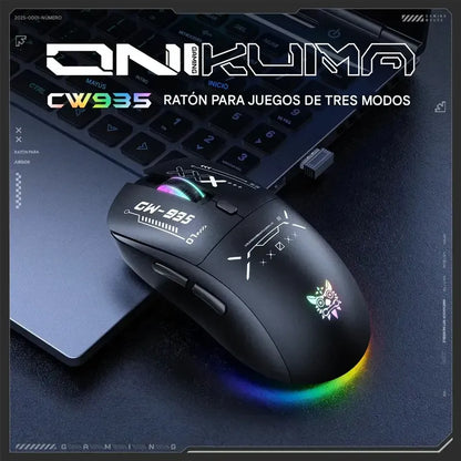 Mouse Inalámbrico Onikuma Cw935 Bluetooth Mouse Gamer Cw935 Black