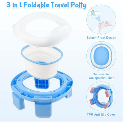 Pelela Plegable Baño 3en1 Inodoro Portatil Niñ@ Viaje Adapta
