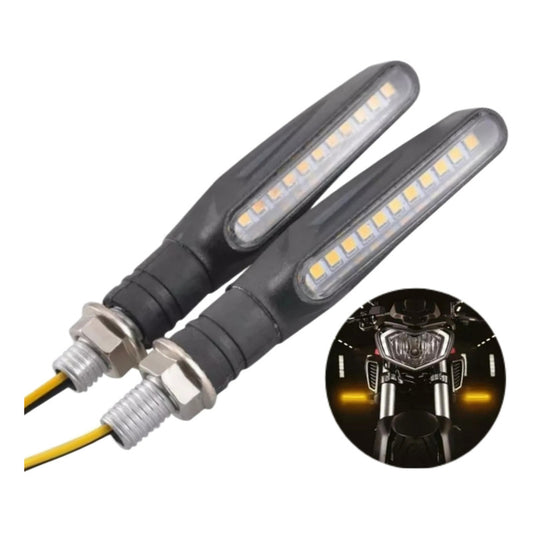 X2 Luces Intermitente De Moto Led De Viraje Ambar Moto /r&c