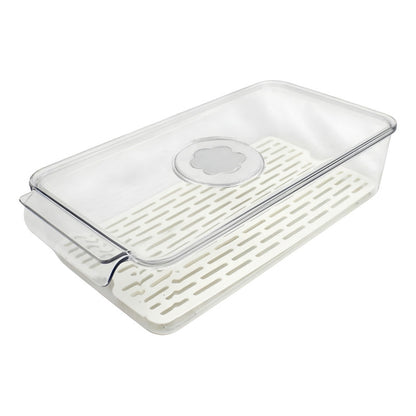 Organizador Refrigerador Contenedor Acrílico Con Tapa 16cm