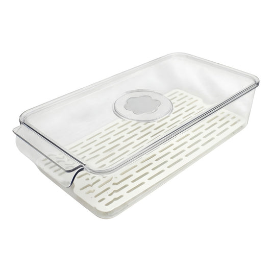 Organizador Refrigerador Contenedor Acrílico Con Tapa 16cm