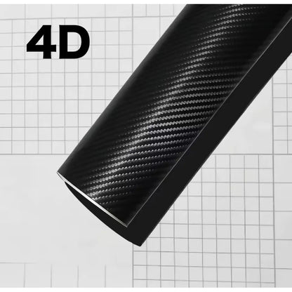 Rollo Vinilo Fibra De Carbono 4d Adhesivo 35x50cm 4d 4d Negro Fibra