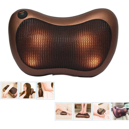 Masajeador Eléctrico Almohada Cojín Lumbar Térmico Casa Auto