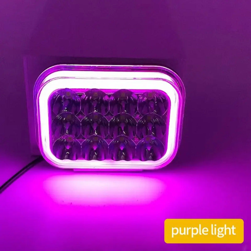 X2 Neblinero 12 Led Aro Rgb 5funciones Auto Moto Foco 12-24v