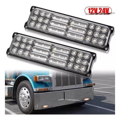 X2 Luz Led De Trocha Destellante Luz Advertencia 12v - 24v
