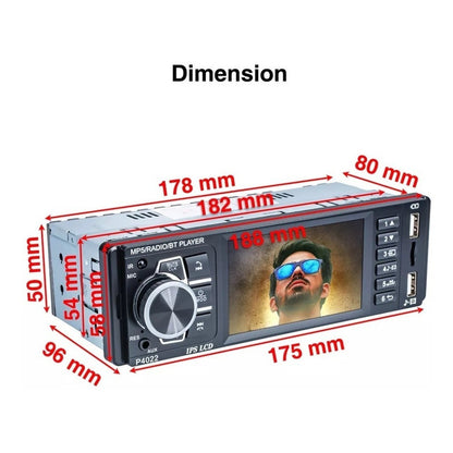 Radio Auto 1 Din Con Pantalla 4.1 + Cámara De Retroceso /r&c