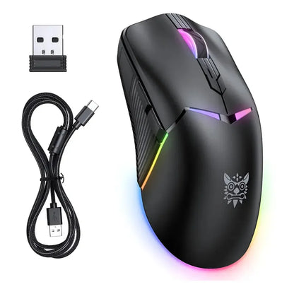 Mouse Gamer Onikuma Cw928 Inalámbrico Y Cable 12000 Dpi Negro 928