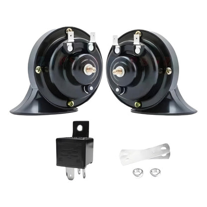 Kit Bocina Caracol Doble Auto Camioneta Moto 12v /r&c