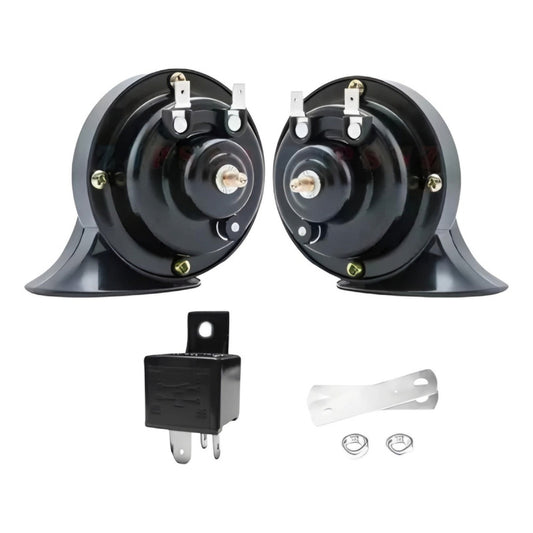 Kit Bocina Caracol Doble Auto Camioneta Moto 12v /r&c