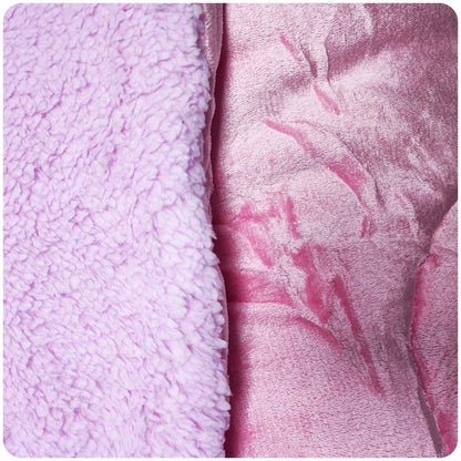 Cobertor Plush 2p Plumón Cubrecama Chiporro + Funda Invierno Rojo Mod1 Corazones Liso