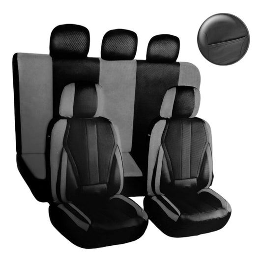 Set 11pcs Funda Cubre Asiento 100% Ecocuero Cn Bolsillo 2304