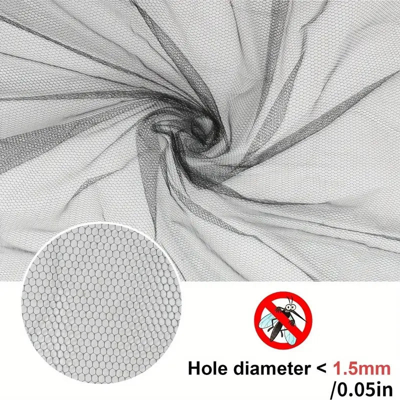 Mosquitero Malla Anti Mosquito Ventana Con Velcro 150x200cm Negro