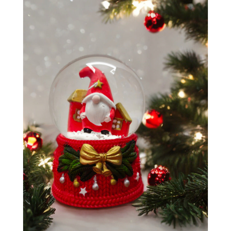 X6 Esferas De Cristal De Navidad Bola D Nieve Cn Luz Led 9cm