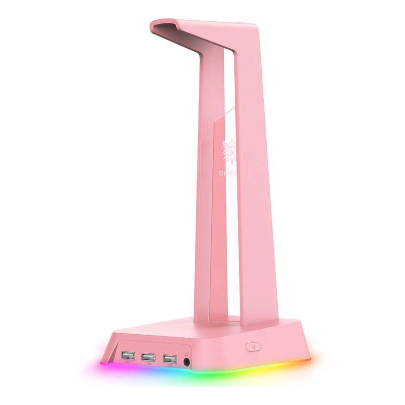 Stand De Audifonos Onikuma St2 Con Luz 3puertos Usb + 3.5mm