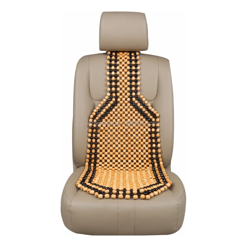 Respaldo De Asiento Bolas Madera Bambú Auto Respaldo Lumbar
