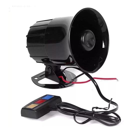 Bocina Policial Sirena 3 Tonos Auto Moto 12v Universal /ryc
