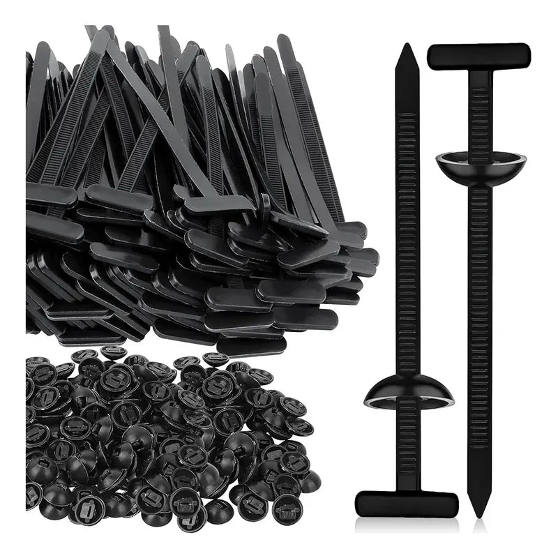 100 Clips Broches Sujetador Retencion Lata Plastico Auto Tap
