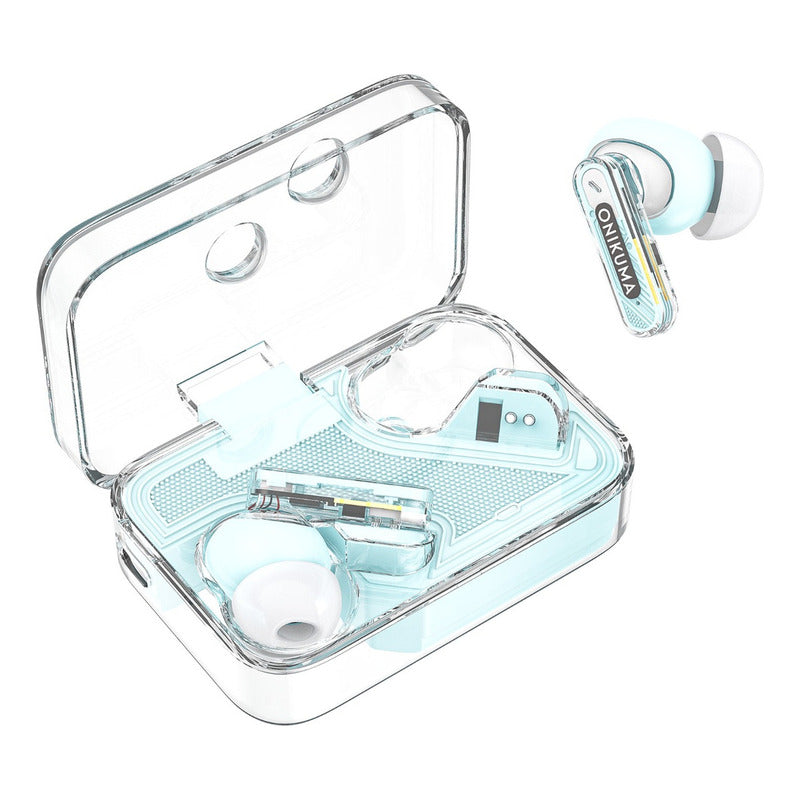 Auriculares Bluetooth Onikuma T5 Tws Reducción De Ruido Blue