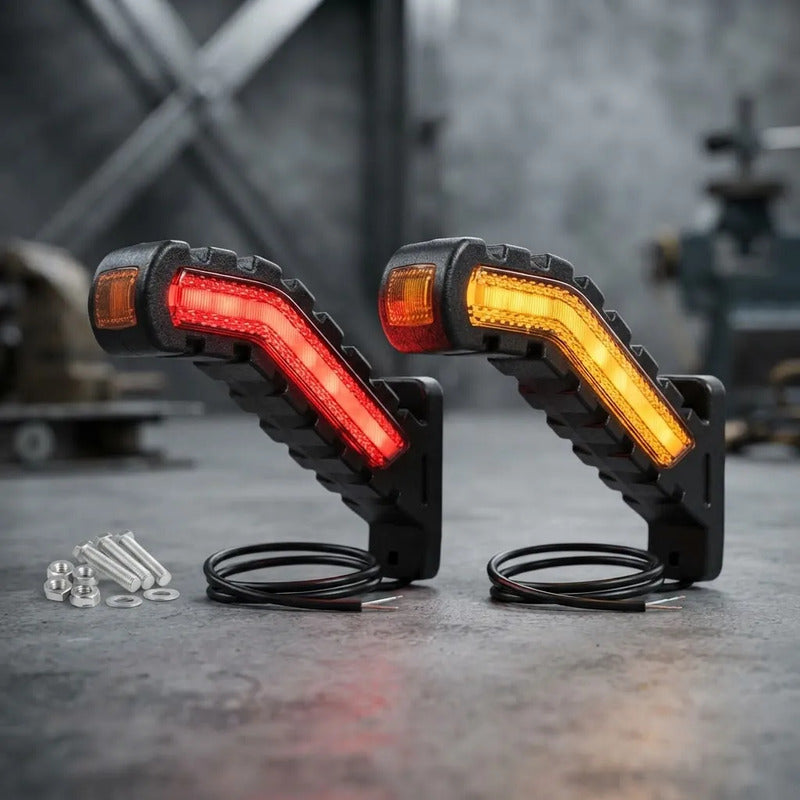X2 Farol Chapulin Foco Delimitador Led 12v/24v Direccional Ámbar Rojo 25620