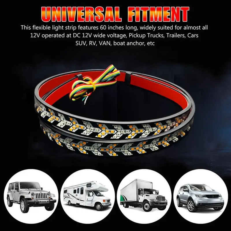 Tercera Luz De Freno D Camioneta + Secuencial Tira Led 1.8mt