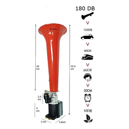 Bocina De Aire Eléctrica Fly Fly 12v/24v Silbido 180db /ryc