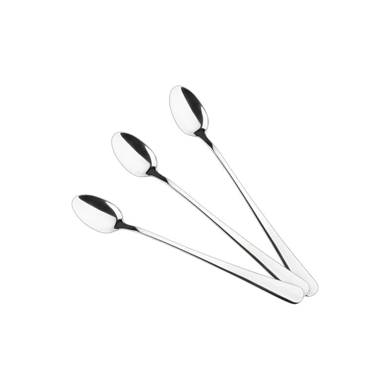 X3 Cuchara De Batir Cuchara Acero Inoxidable 20.7cm Bebida Plata 2402915