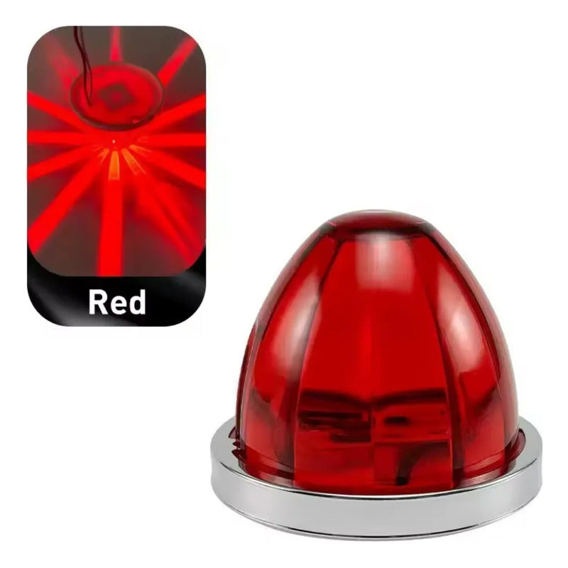 Foco Luz Led Watermelon Estrella Destella Americano 12/24v Cables Negro/rojo/amarillo Rojo 25375 Rojo
