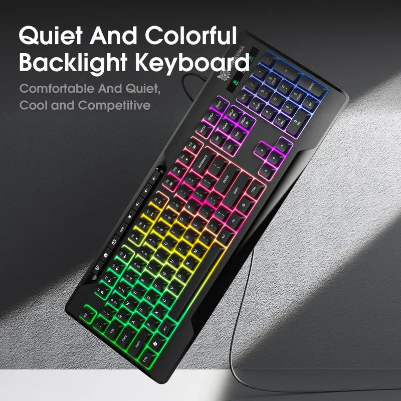 Teclado Gamer Onikuma G32 104 Teclas Con Luz Rgb Con Cable Negro G32 Inglés Us