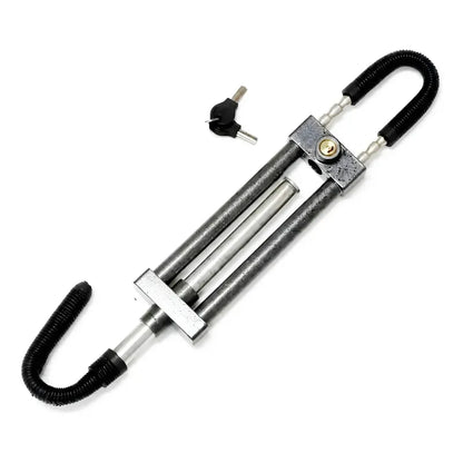 Traba Volante Y Pedal Antirrobo + Llave Seguridad Auto /r&c Oscuro 13283