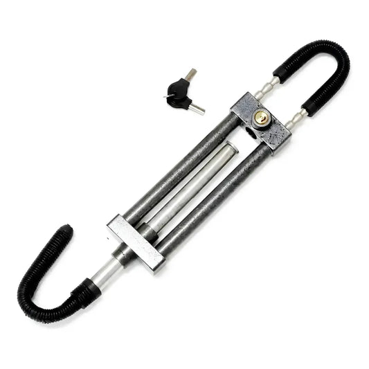 Traba Volante Y Pedal Antirrobo + Llave Seguridad Auto /r&c Oscuro 13283