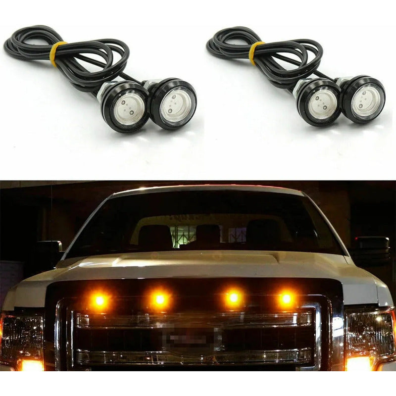 X4 Ojo De Águila Luces Led 23mm 9w Auto Tuning Universal Ryc