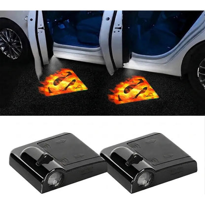 X2 Luces De Cortesía Led Luz Bienvenida De Puerta De Autos Pilas Super