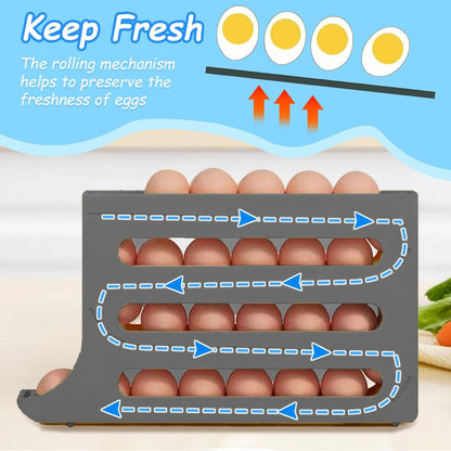 Dispensador De Huevos Caja Para 30 Unidades Organizador Color Gris