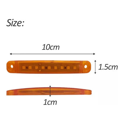 X4 Luz Led De Trocha Lateral Posición Bivoltaje 12-24v 9led