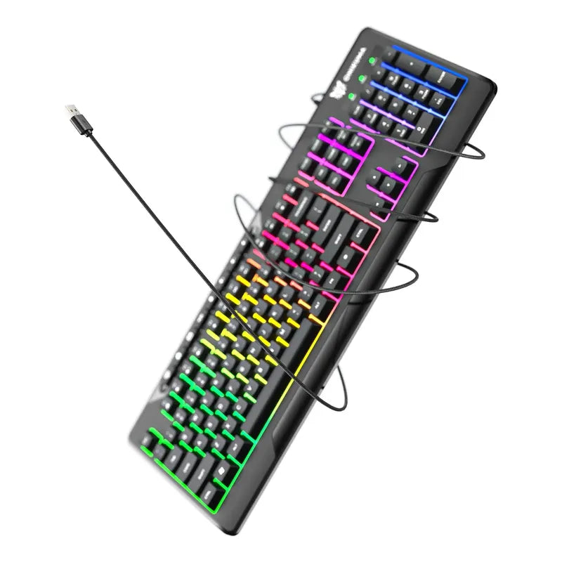 Teclado Gamer Onikuma G32 104 Teclas Con Luz Rgb Con Cable Negro G32 Inglés Us