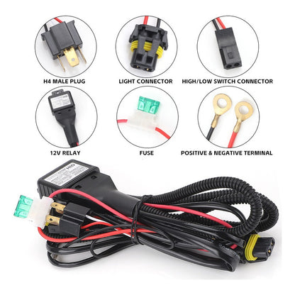Ramal Conector Contralador Altabaja Bixenon H4/9004/9007 12v