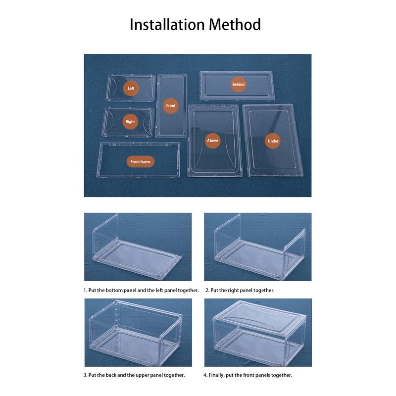 X2 Caja Organizadora De Acrílico Transparente Cn Puerta Iman