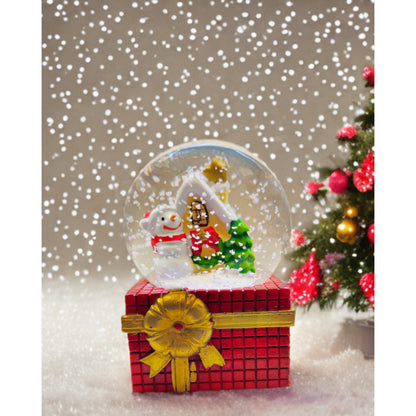 X6 Esferas De Cristal De Navidad Bola D Nieve Cn Luz Led 9cm