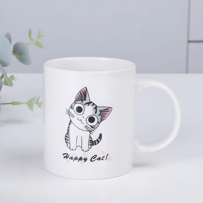 Taza Diseño Gato Chi Mug Taza 380ml Taza Café Té Happy Cat