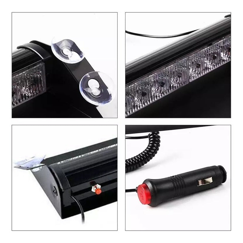 Baliza Parabrisa Led Estroboscopica Bomberos Carabinero 12v