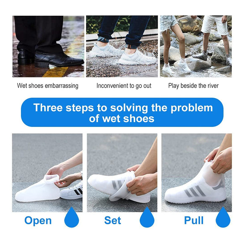 Bota Protector Silicon Impermeable Cubre Zapato Tenis Lluvia