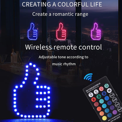 Mano Led Señal Parabrisa Auto Usb Luz Rgb Gestos Cn Control