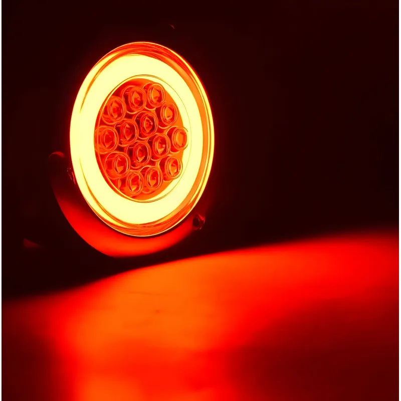 Luz Led Trasera Lateral 12/24v Auto Camión Remolque Destella Ambos Lados Rojo 25281