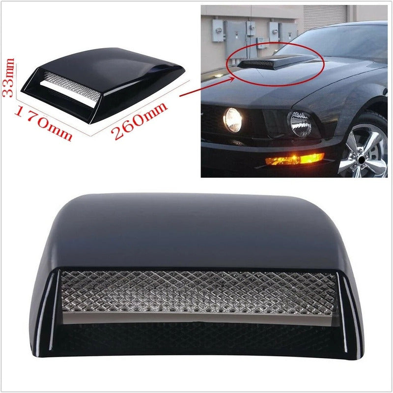 Toma De Aire Para Capot Adhesiva Auto Tuning Universal /ryc Negro 2800066