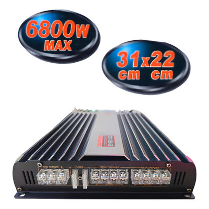 Amplificador De Audio Estereo Para Auto 4vias 6800w Pervoi