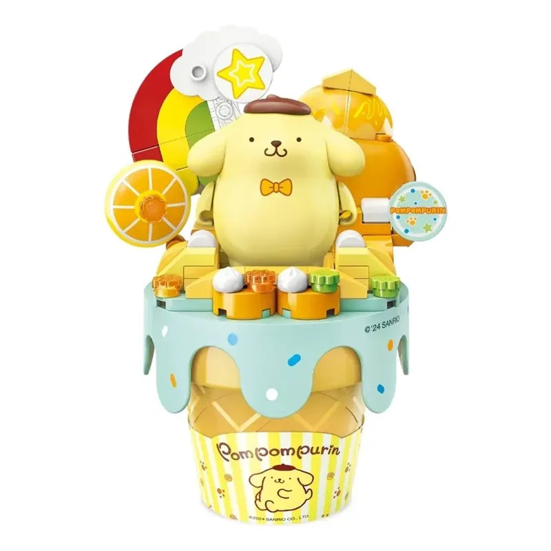 Set Bloques De Construcción Keeppley Hello Kitty Y Amigos 114 Pompompurin Orange Ice Cream Cone 9046